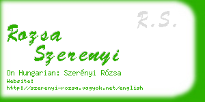 rozsa szerenyi business card